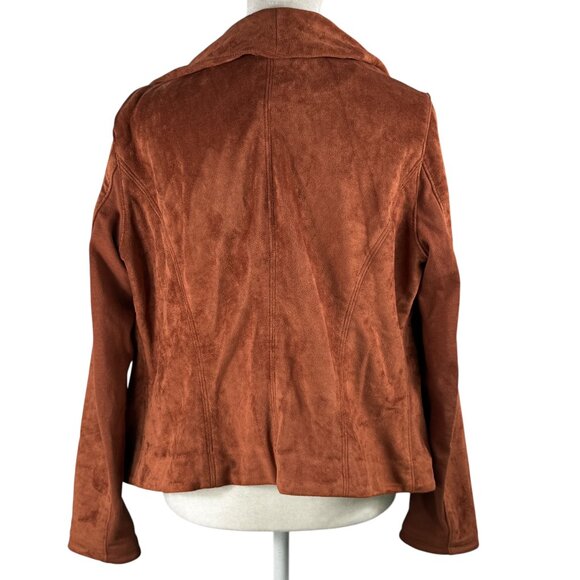 Beautiful! Blank NYC Suede-Like Oversized Collar Moto Jacket in Cinnamon… - Picture 3 of 8